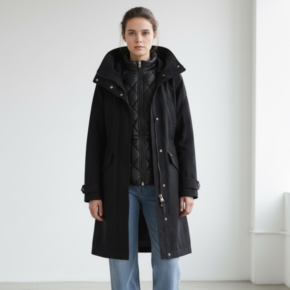 Woolrich black Galena 3-in-1 Parka down waterproof coat with puffer vest - Large - Picture 1 of 16